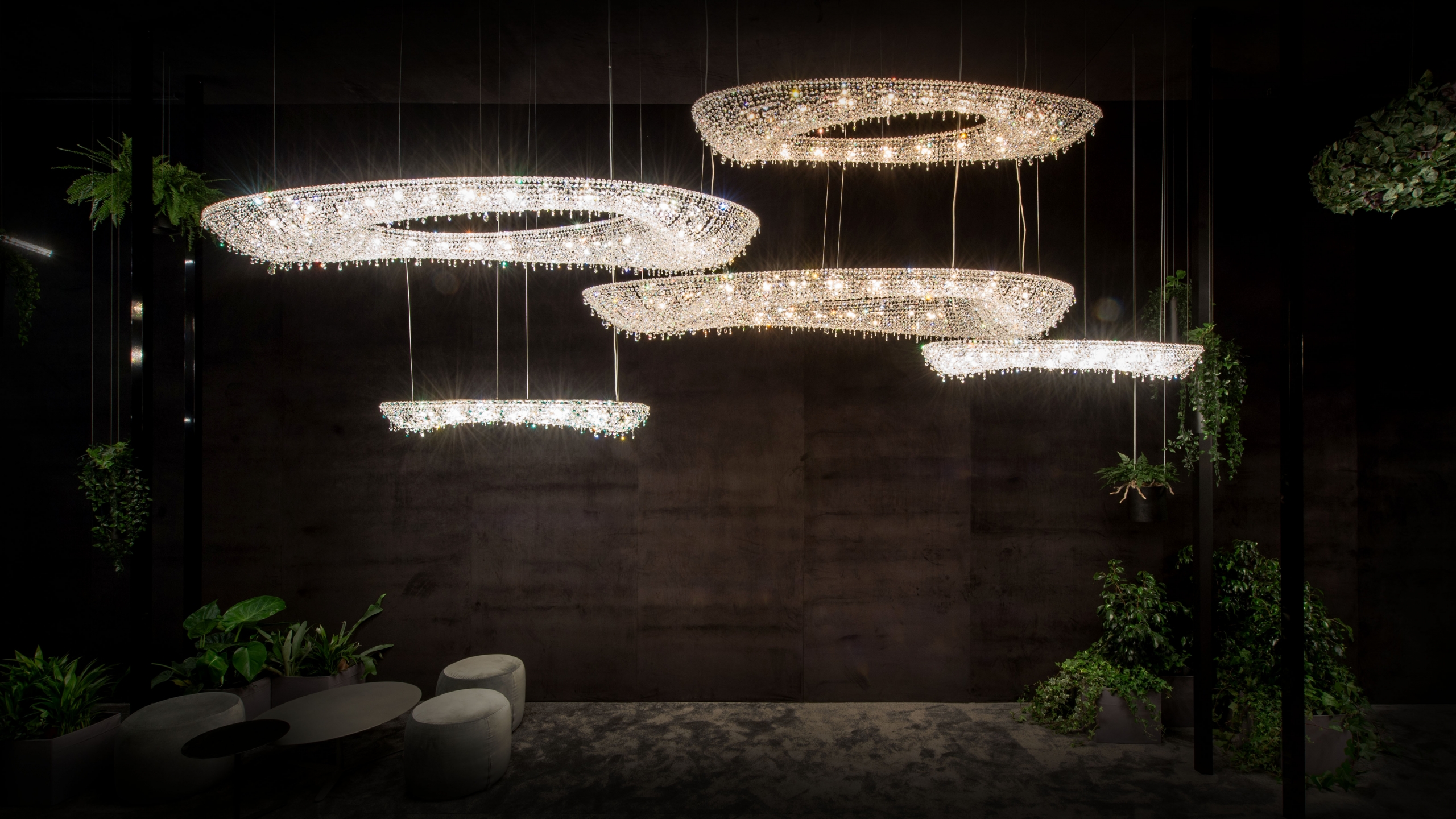 Artica chandelier at Euroluce Artica chandelier at Euroluce