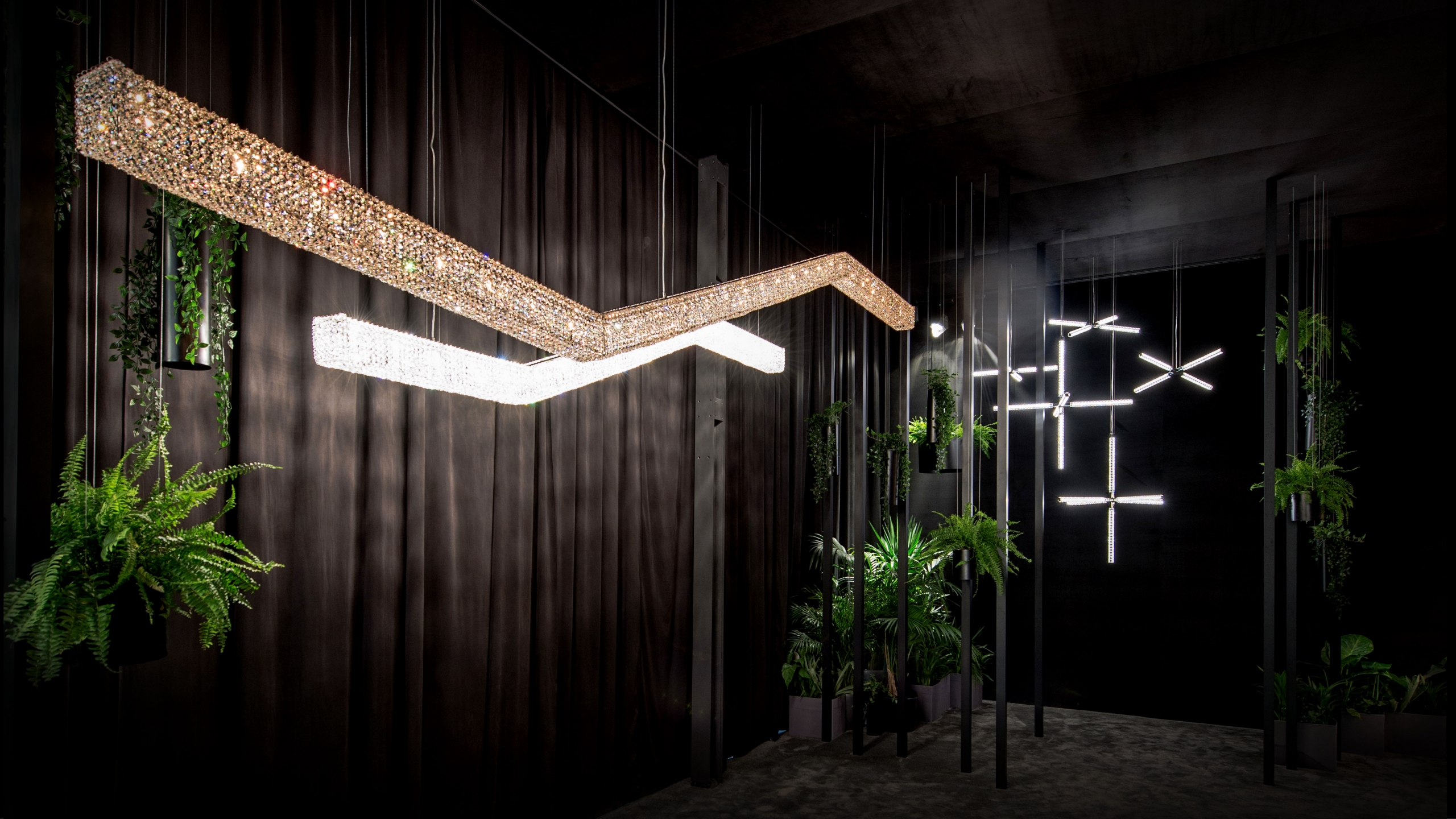 Moha chandelier at Euroluce Moha chandelier at Euroluce